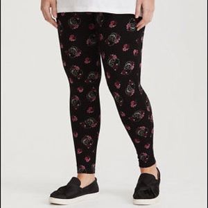 Torrid size 2 floral skull leggings